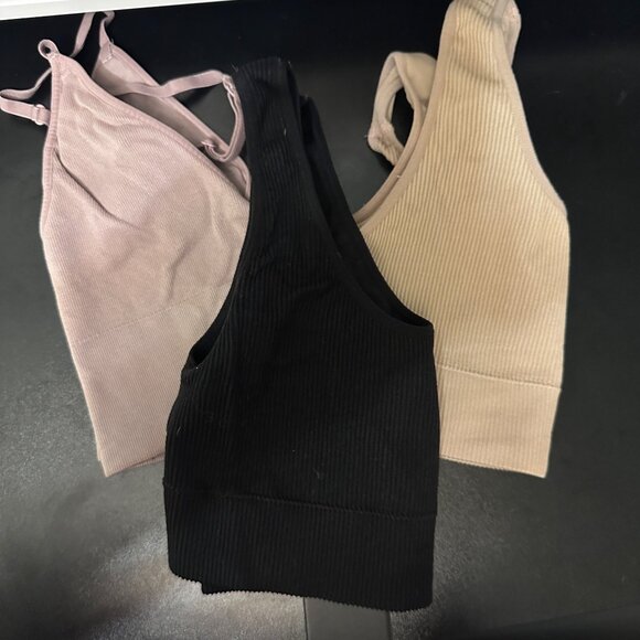 GapBody & Maidenform Ribbed Bralette Bundle Small Neutral Colors Nylon/Spandex - Picture 2 of 10